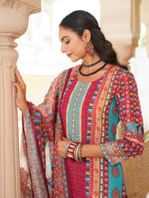 Women Maroon Rayon Blend Ethnic Motifs Printed Straight Kurta Trouser With Dupatta-SKSKD3056